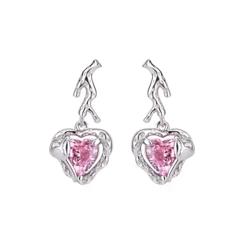 PHOENIXSILY 999 Fine Silver Stud Earrings Women's