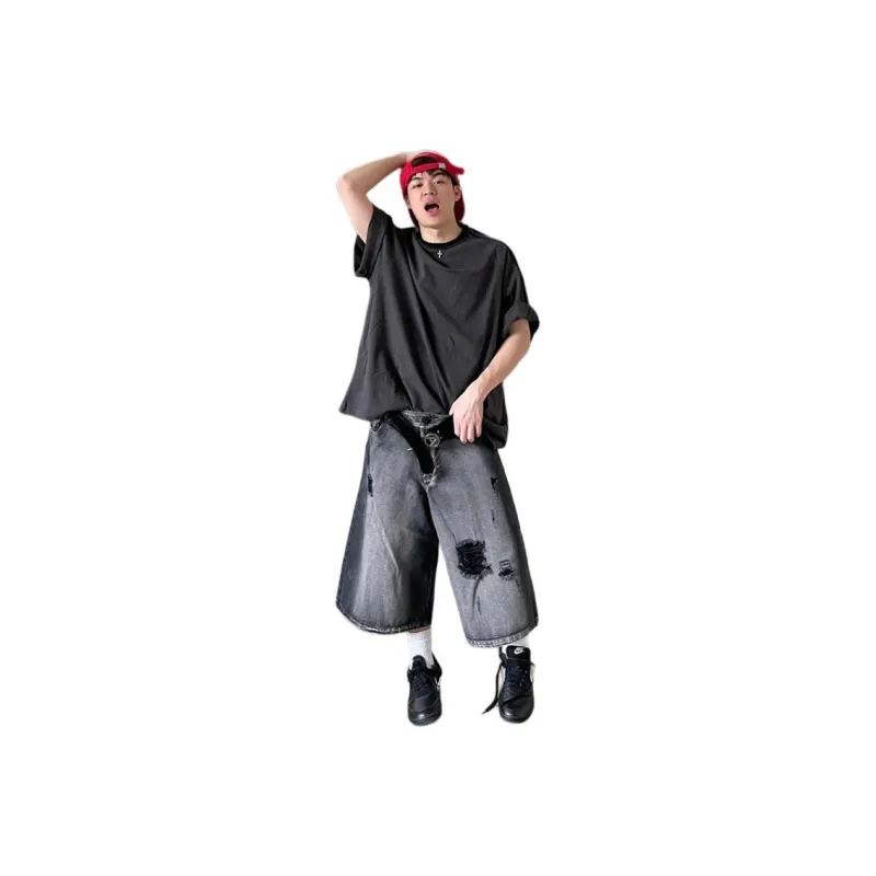 CORNILOT Denim Shorts Unisex Black-1