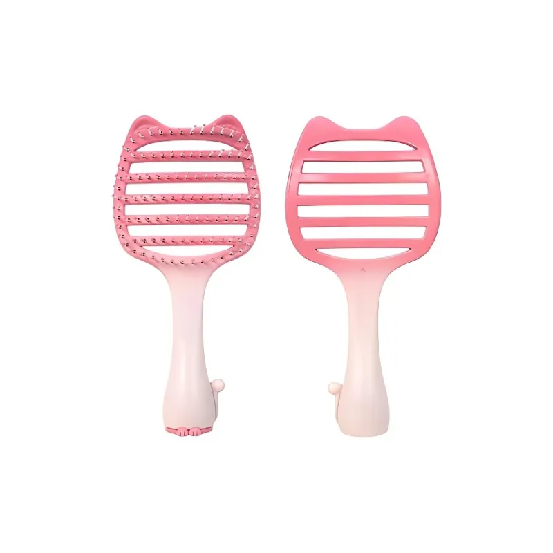 Gentle Welcome Kitten Massage Comb & Hair Styler For High Skull Top, Portable Travel Dormitory Rib Comb Fluffing Up-0
