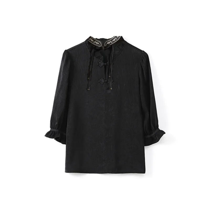 Mu Qingqing Chiffon Shirt Women's-0