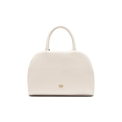 Chrisdien Deny Cow Leather Dome Bag Handbag Women's White/Red/Gray