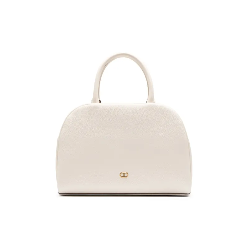 Chrisdien Deny Cow Leather Dome Bag Handbag Women's White/Red/Gray-0