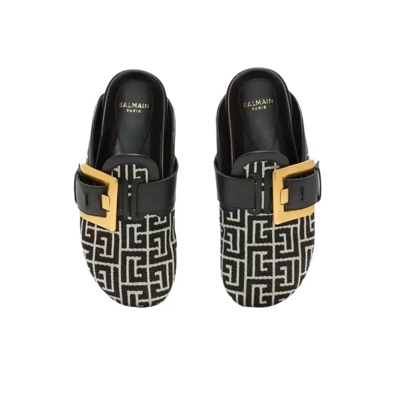 BALMAIN Closed Toe Slippers Men's Black-3
