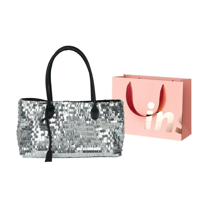 WHEELY BABY+ PU Tote Bag, Shoulder Bag Women's Silver/Green/Black/Pink-8