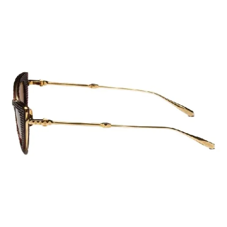 Valentino Polyamide Titanium Cat Eye Sunglasses Women's Gold-2