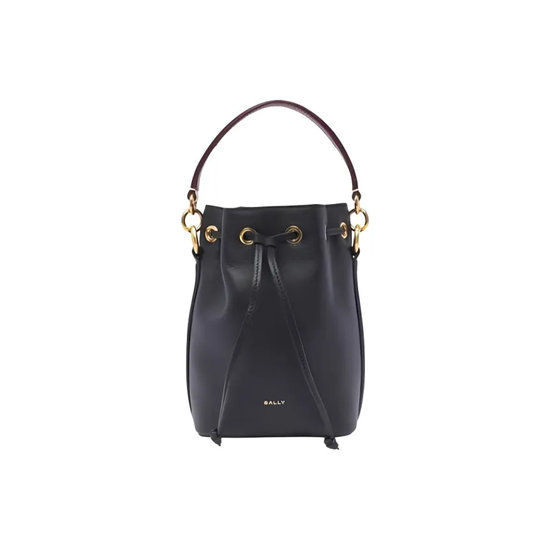BALLY Logo Printed Drawstring Bucket Bag-0