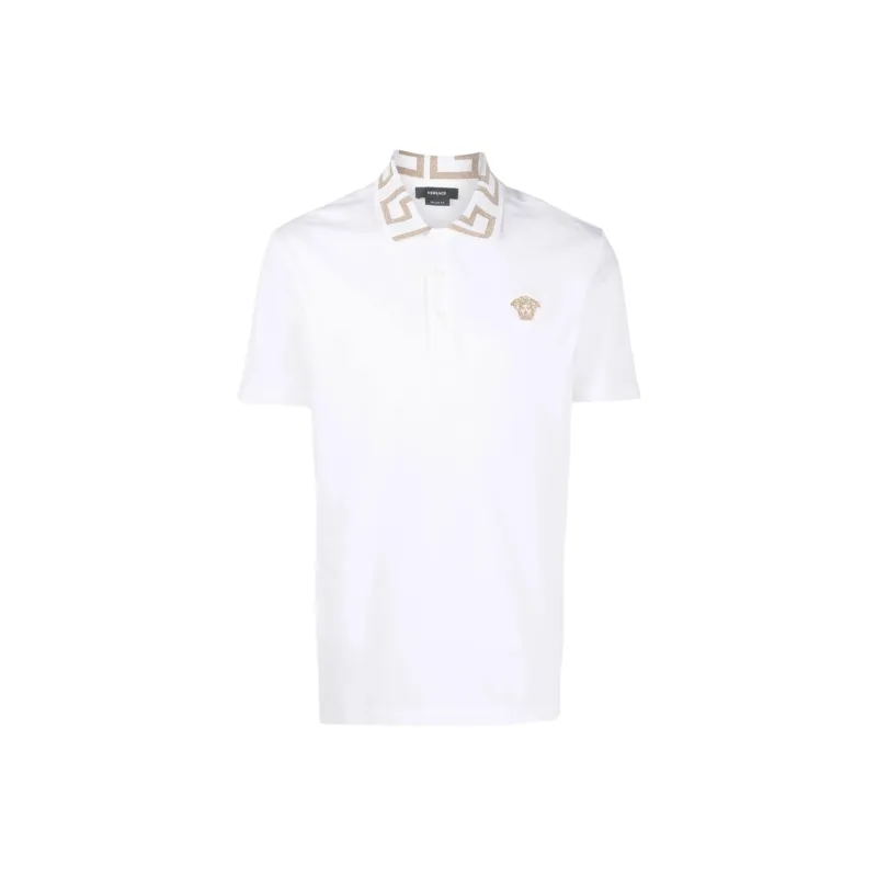 VERSACE Greca Short sleeved Polo Shirt-0