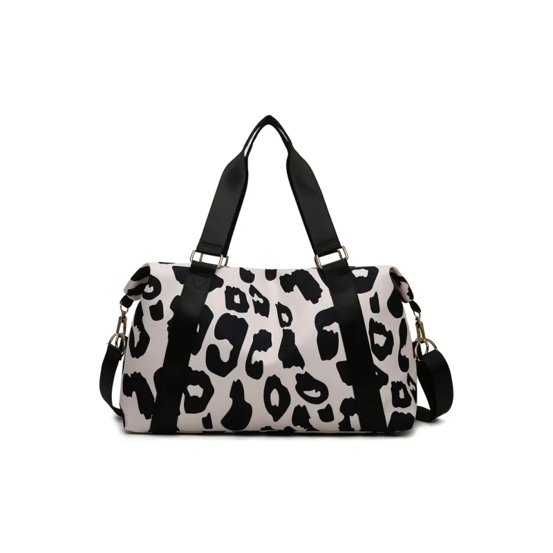 LETOO Oxford Crossbody Bag Travel Bag Storage Bag Unisex Black/Pink-0