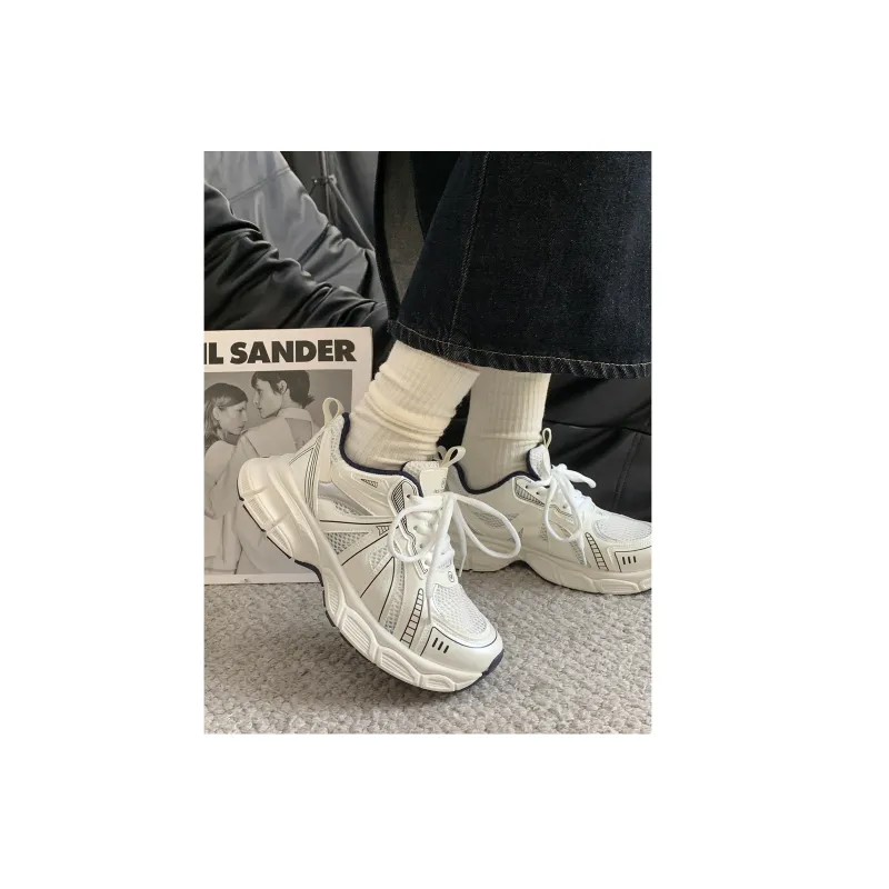 VICTORIA&VERA Slip Resistant, Abrasion Resistant, Breathable Low Top Chunky Sneakers Women's-16