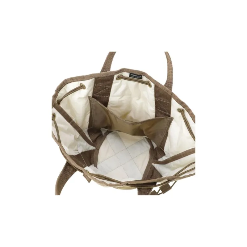 PORTER Nylon Tote Handbag Regular Unisex Beige-3