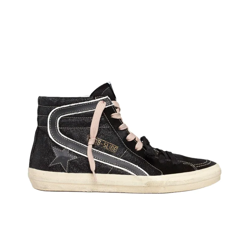 Golden Goose High Top Skateboard Shoes Women's Black-1
