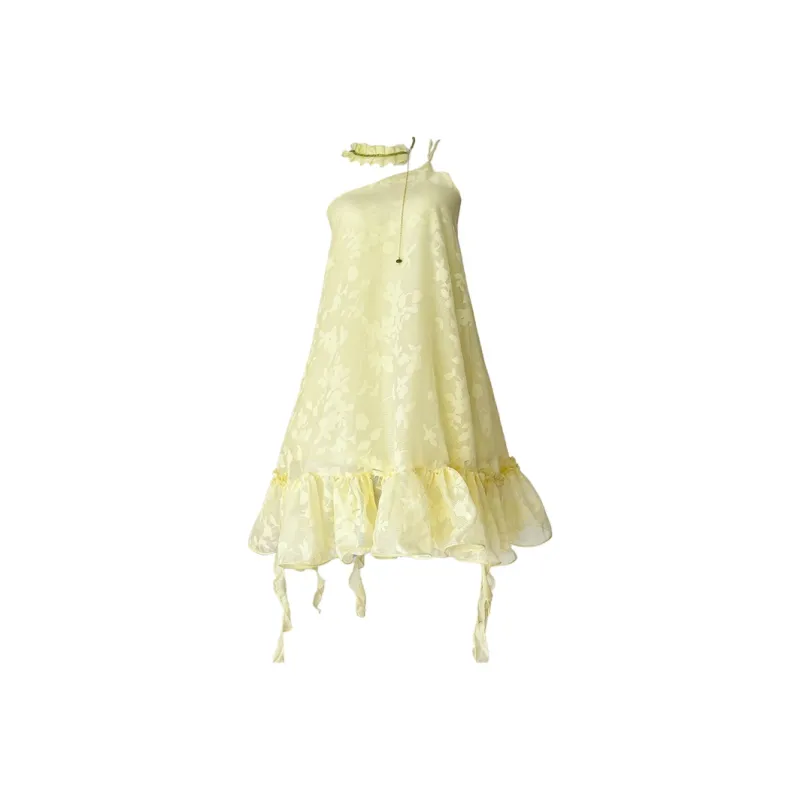 TENNE GIRL Slip Dresses Women's Yellow-0
