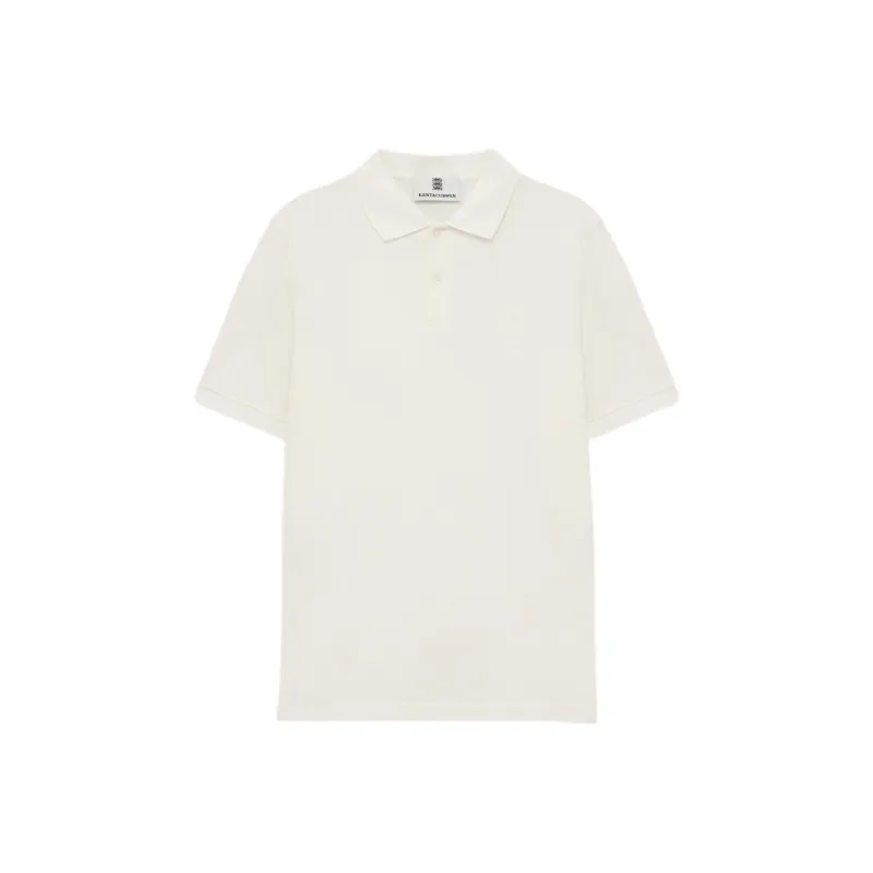 KENT&CURWEN Three Lions Embroidery 100% Cotton Shell Button Polo Shirt Unisex-14
