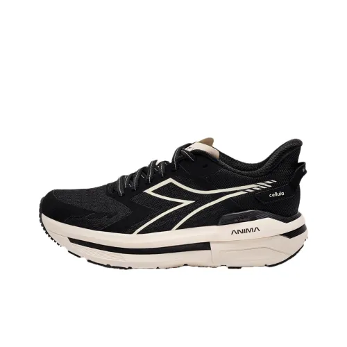 Diadora Anti Slip Wear Resistant Low Top Casual Training Running Shoes Women's Black