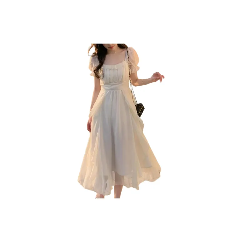 GUOZHEN Short Sleeved Dress Women's-0