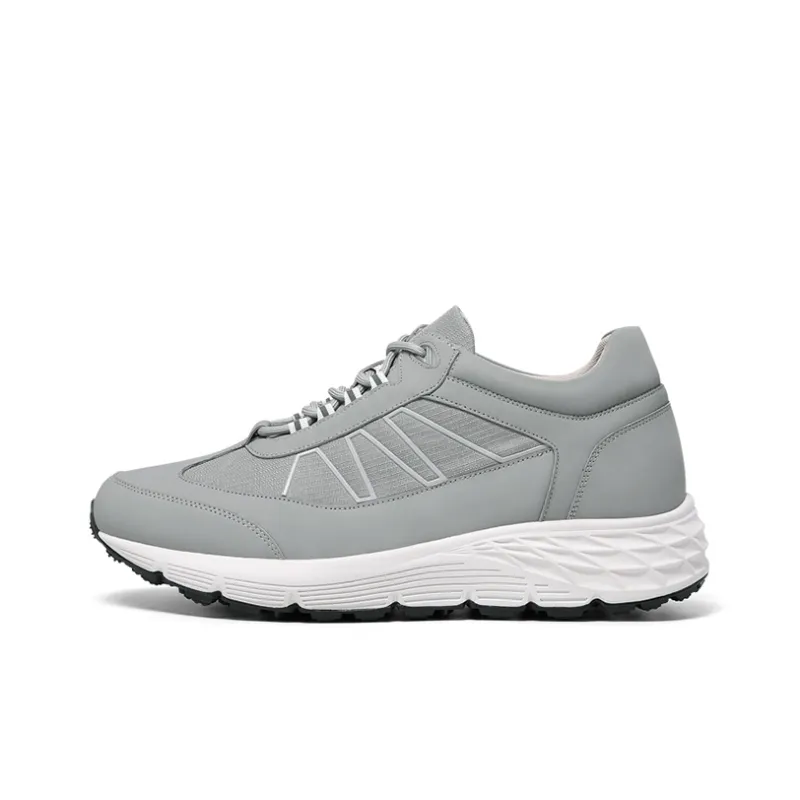 He Jinchang Slip Resistant, Abrasion Resistant, Breathable Low Top Casual Shoes Men's Galaxy Gray-0