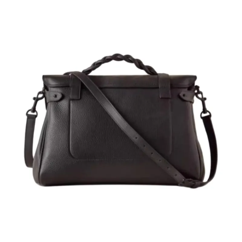 Mulberry Alexa Cow Leather Shoulder Bag, Crossbody Bag, Handbag Extra Large Women's Black-2