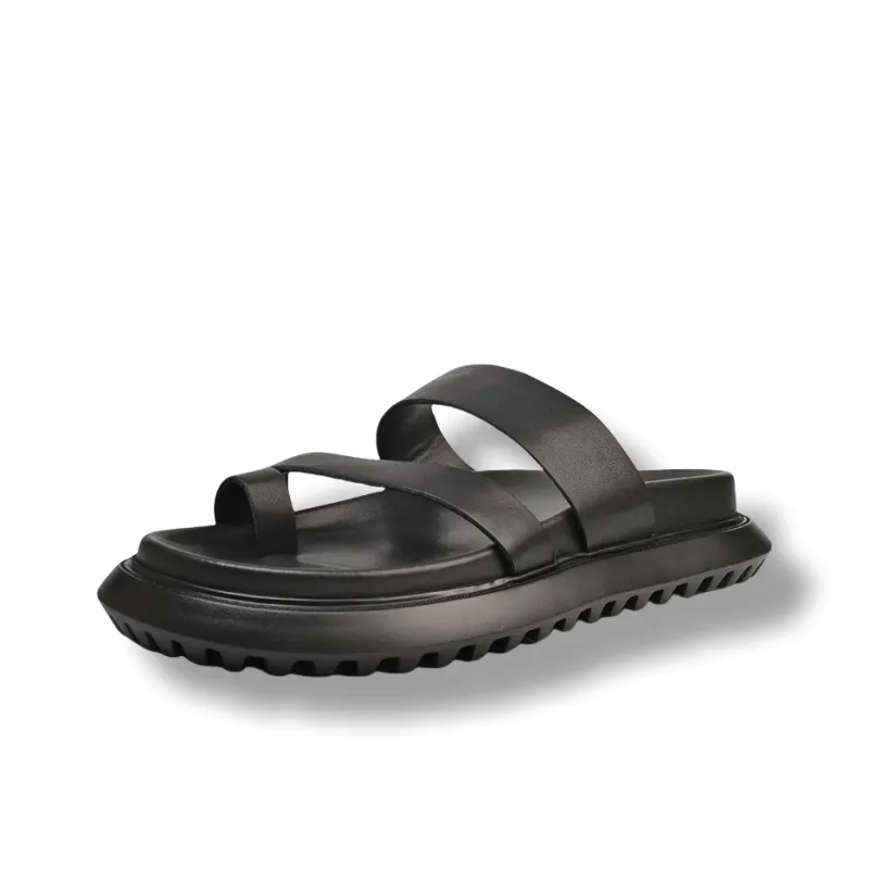 Brounvanm Slip Resistant Slide Slippers Men's Black-1