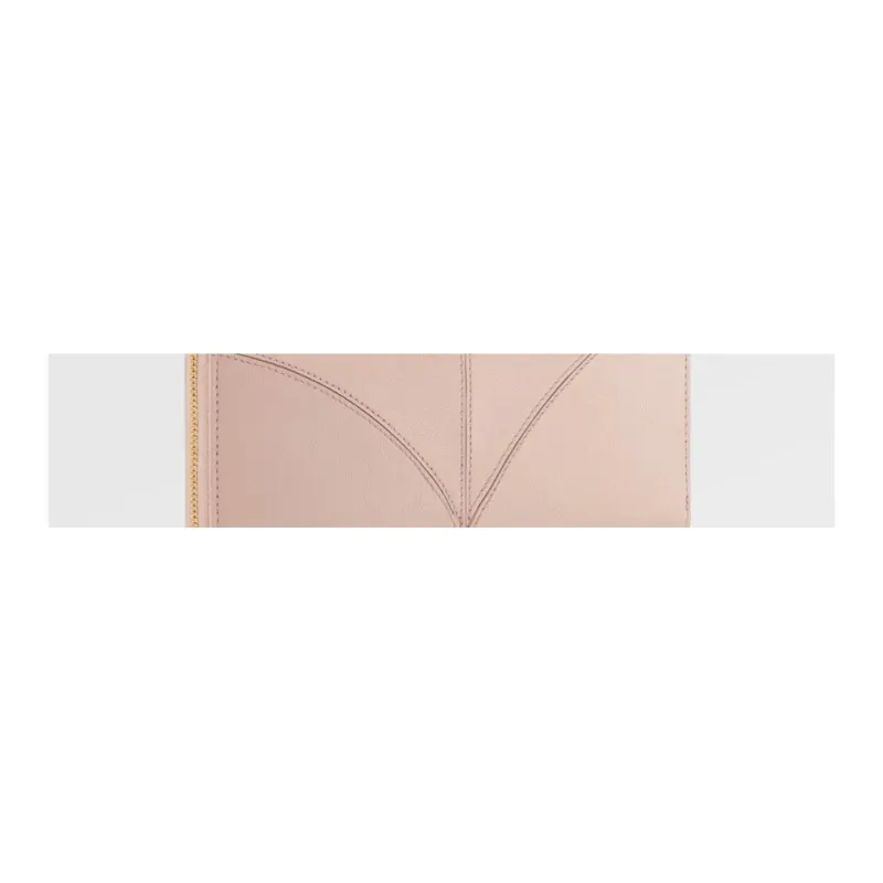 BVLGARI Goatskin Wallet Tubas Women's Pink-3