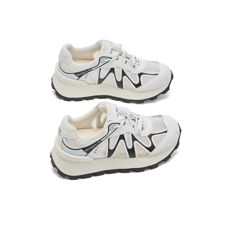 La Chapelle Low Top Chunky Sneakers Women's White-2