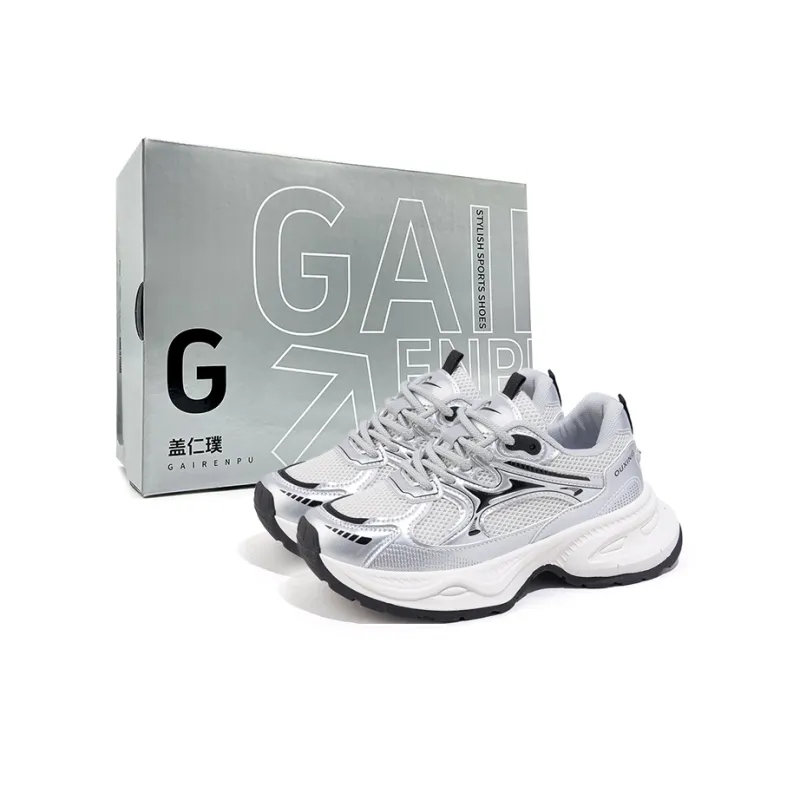 Gai Renpu Anti Slip And Wear Resistant Height Increasing Low Top Chunky Sneakers Women's-4