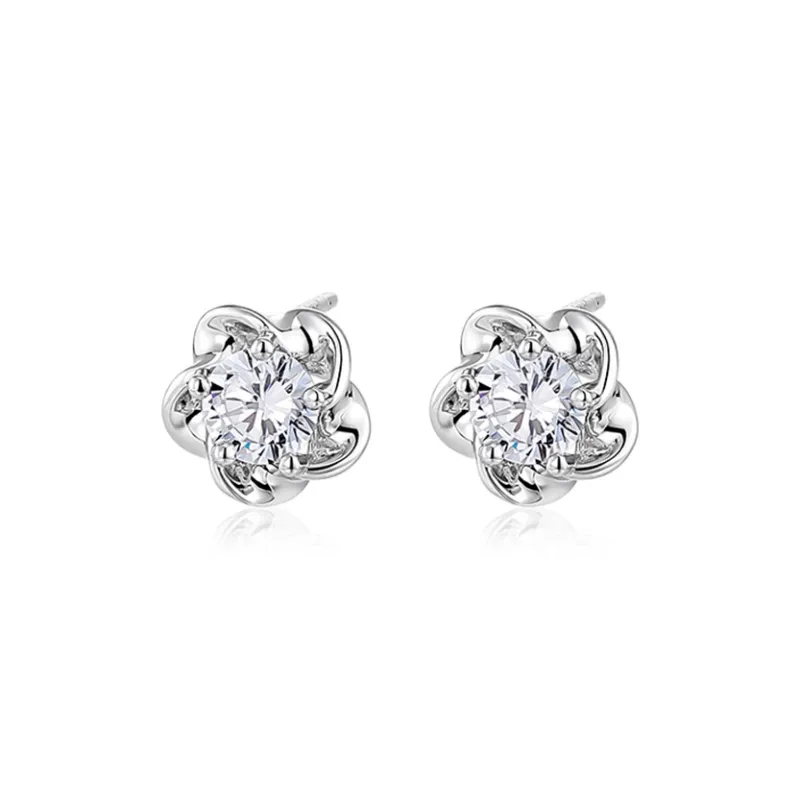 Wylyp 999 Fine Silver Stud Earrings Women's-2
