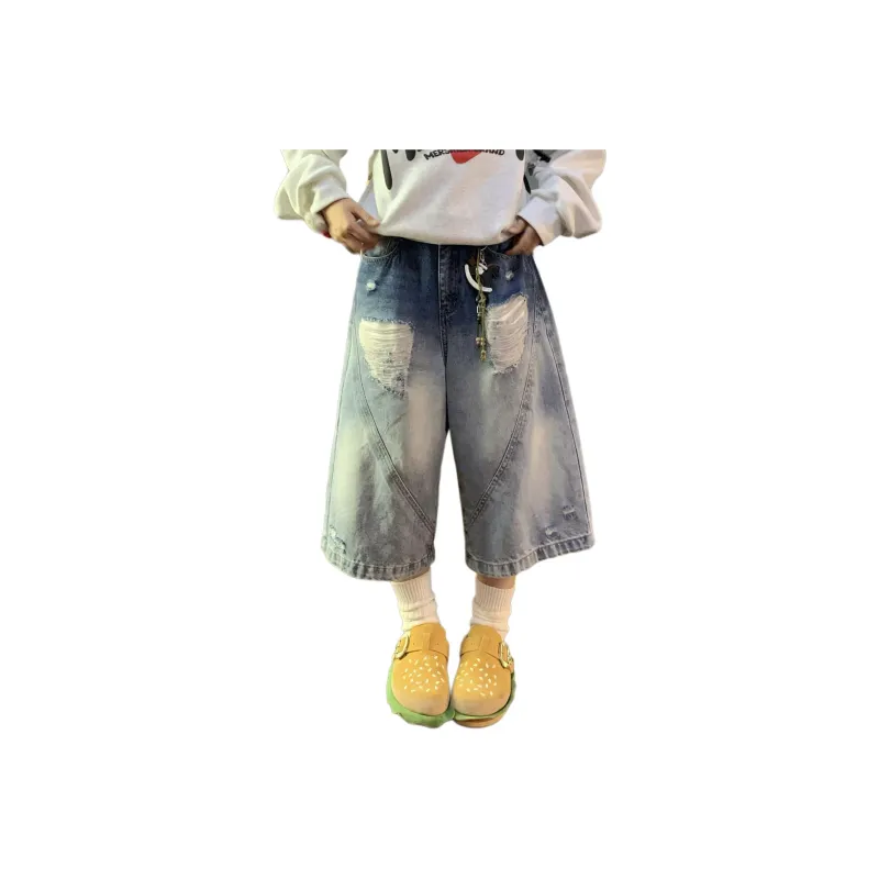 Pirkadat Denim Shorts Unisex Blue-0