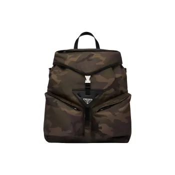 PRADA Re-Nylon Recycled Polyamide Backpack Men's Dark Brown