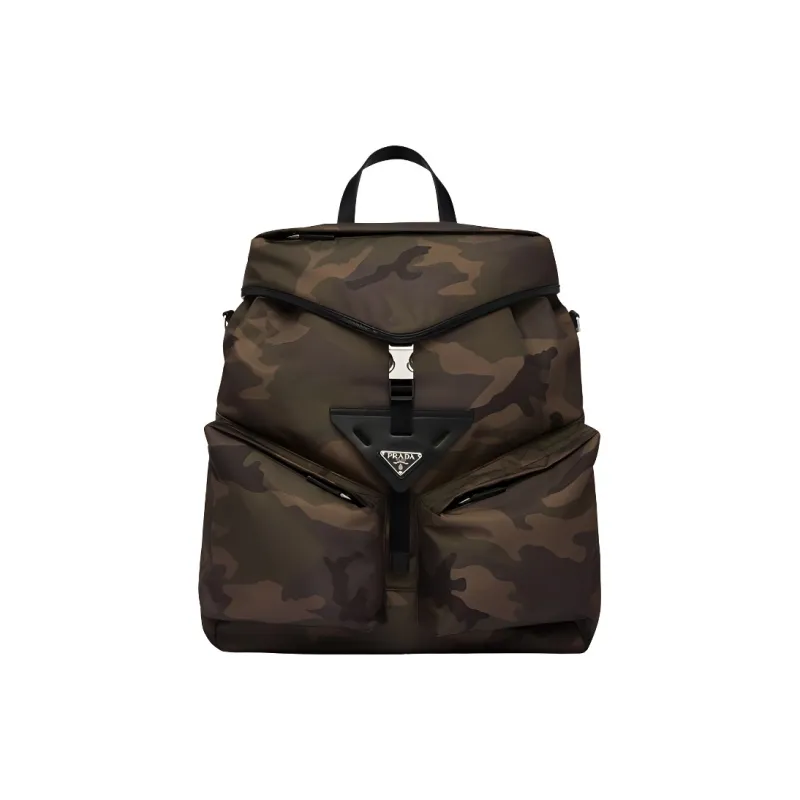 PRADA Re-Nylon Recycled Polyamide Backpack Men's Dark Brown-0