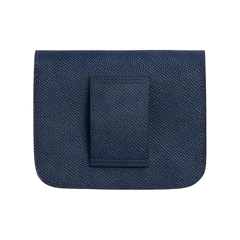HERMES Constance Slim Epsom Leather Clutch Wallet, One Shoulder Crossbody Fanny Pack Women's 7U Navy-2