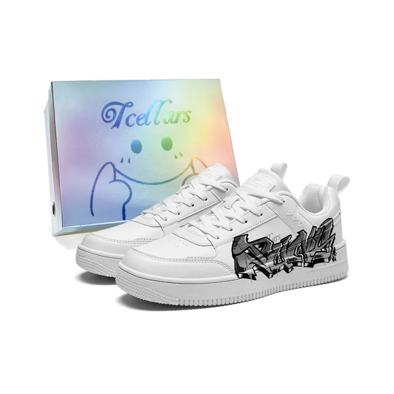 TCELLARS Skateboard Shoes Unisex Low Top White-126