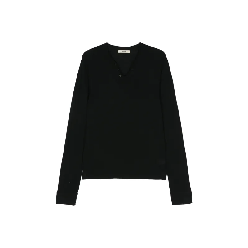 Zadig & Voltaire Monastir Logo debossed Merino Jumper-1