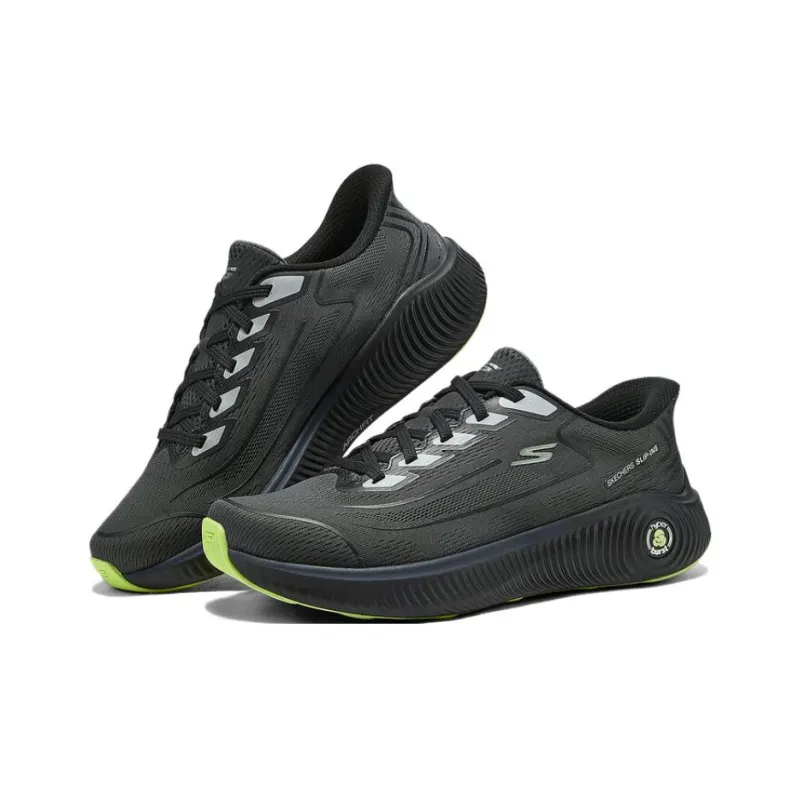 Skechers Slip ins Anti Slip Wear Resistant Low Top Running Shoes Men's Black-2