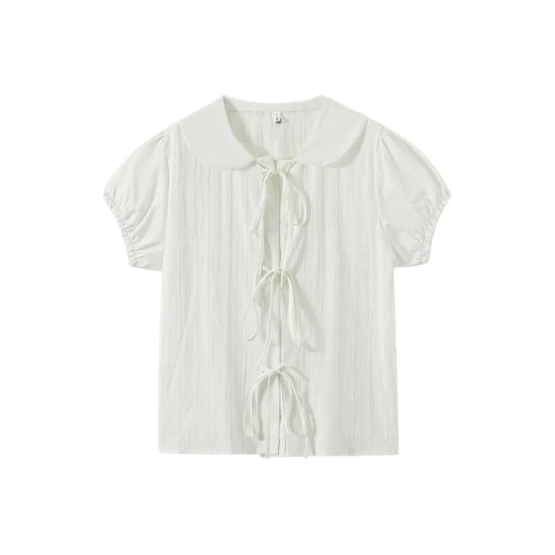 SLEEP AT 11 Puff Sleeve T Shirt Women's-0