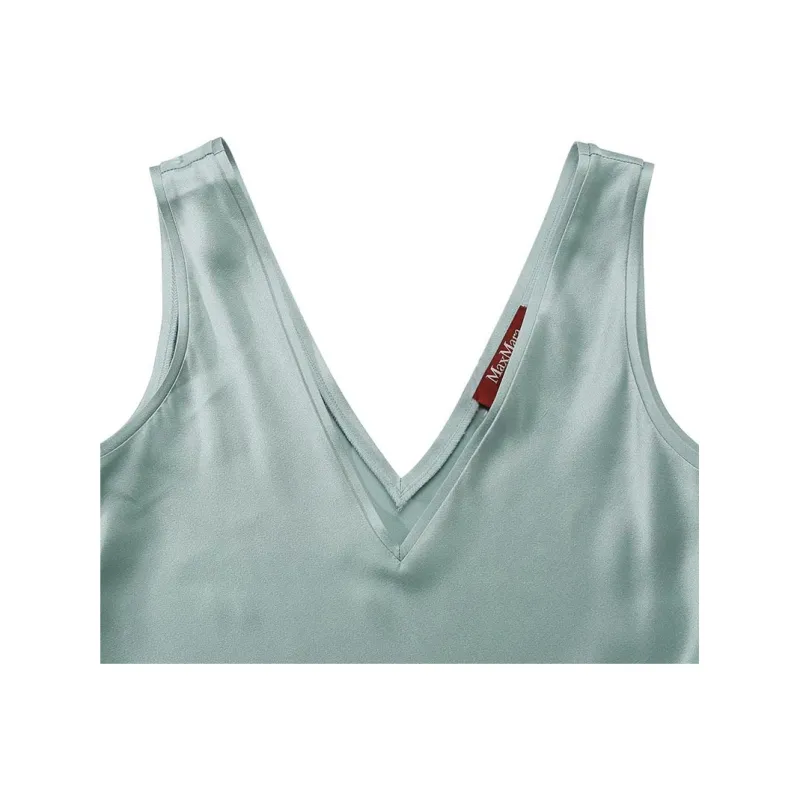 MaxMara Studio Acqui Collection Sleeveless Dress Women's Lake Blue-2