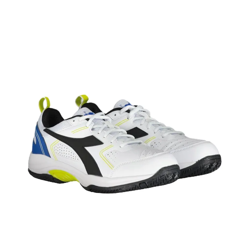 Diadora Anti Slip Wear Resistant Low Top Tennis Shoes Men's White-2
