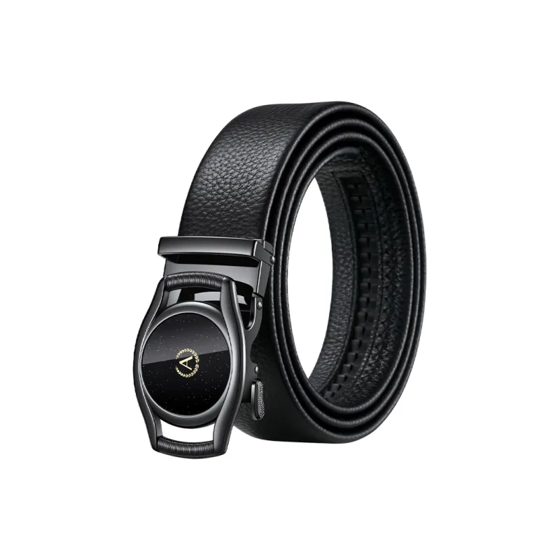 AOKANG Genuine Cow Leather Belts Men's 3.5CM-0