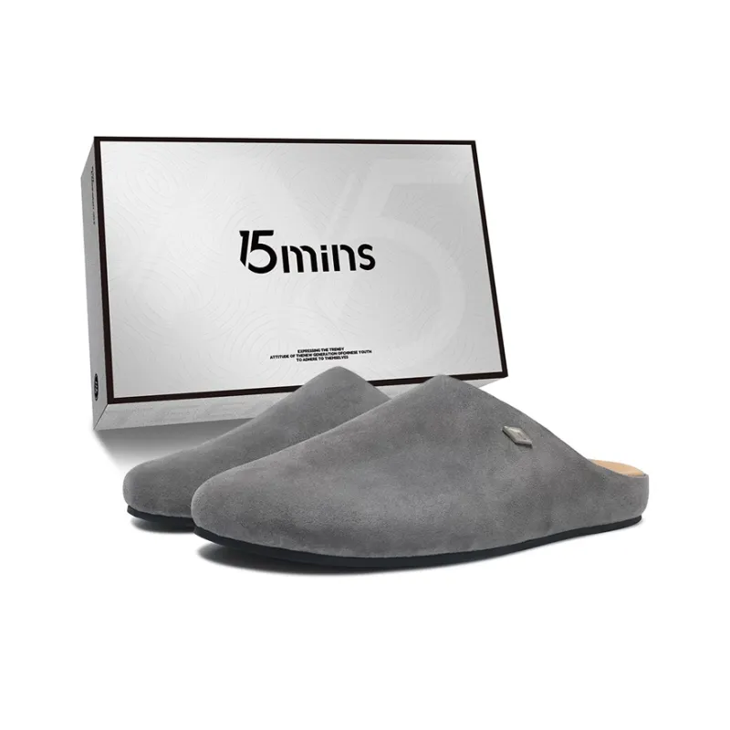 15 MINS Abrasion Resistant Quiet Closed Toe Slippers Unisex-5