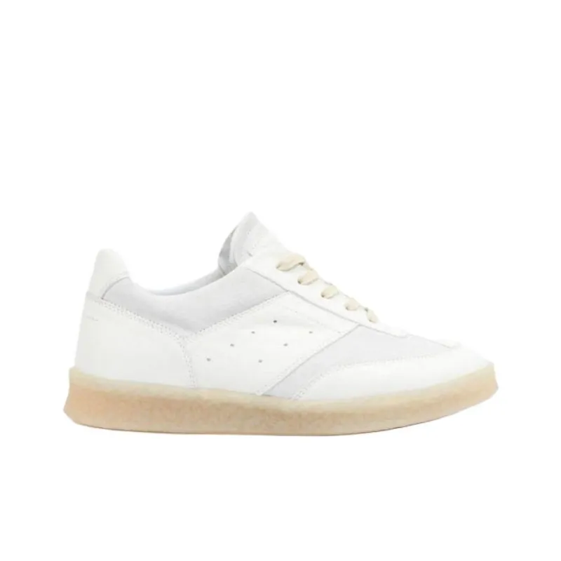 MM6 Maison Margiela 6 Court Low Top Skateboard Shoes Women's White-1