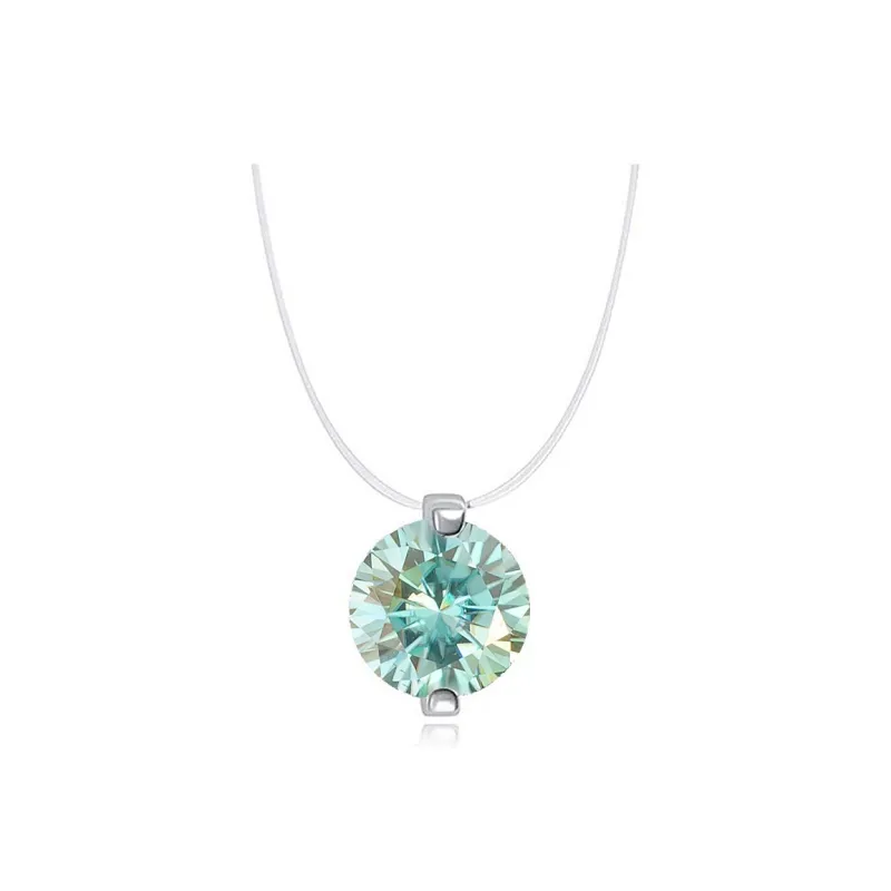 WIC 925 Silver Moissan Necklaces Unisex-5