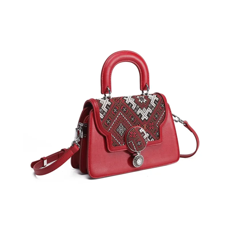 MISS GAIL Synthetic Leather Shoulder Bag, Crossbody Bag, Handbag Women's Red/Blue/Brown-2