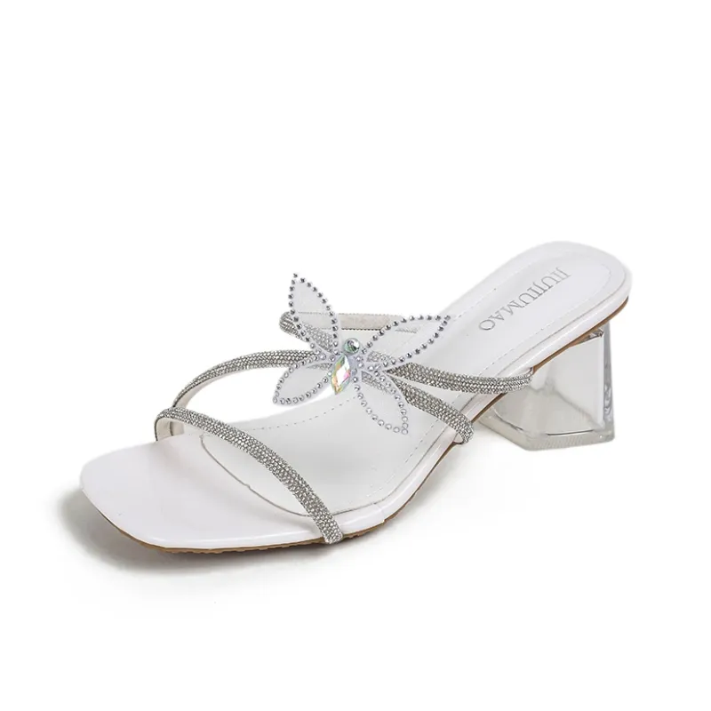 TATAYA Rubber Sole Abrasion Resistant Slide Slippers Women's White-0