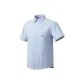 [Short-Sleeved Stripes Shirt]Blue and White Stripes (Geometric Red Beans Logo on Chest)