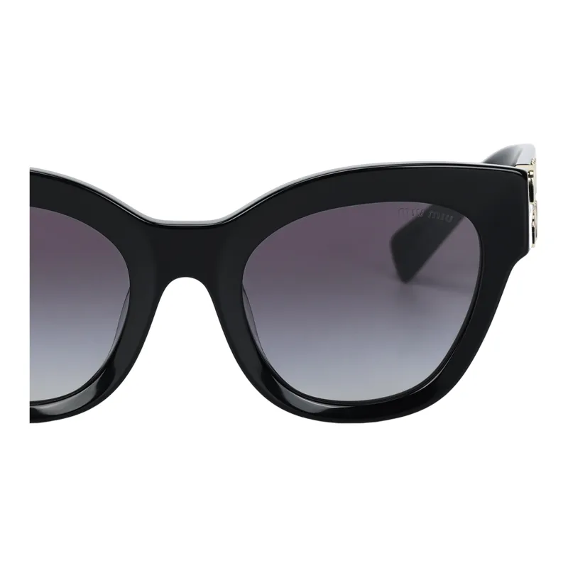 MIU MIU Irregular Shape Sunglasses Women's Black-4