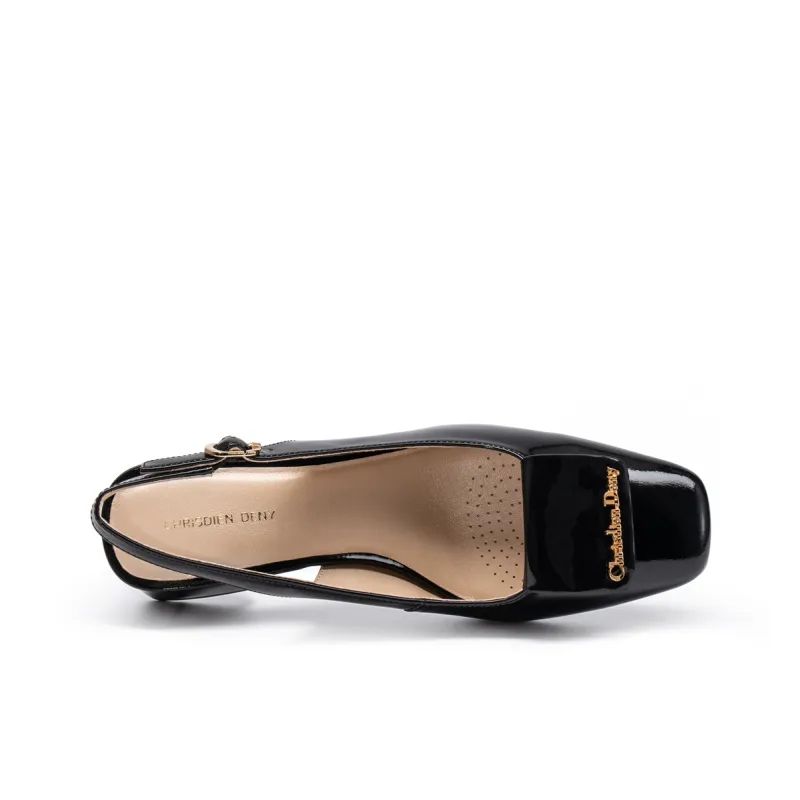 Chrisdien Deny Block Heel High Heels 5.5CM Women's-2