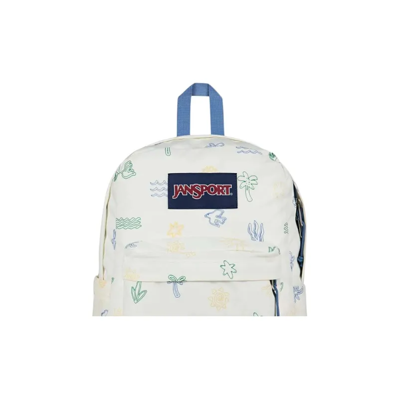 JanSport Polyester Backpack Trumpets Unisex White & Green-5