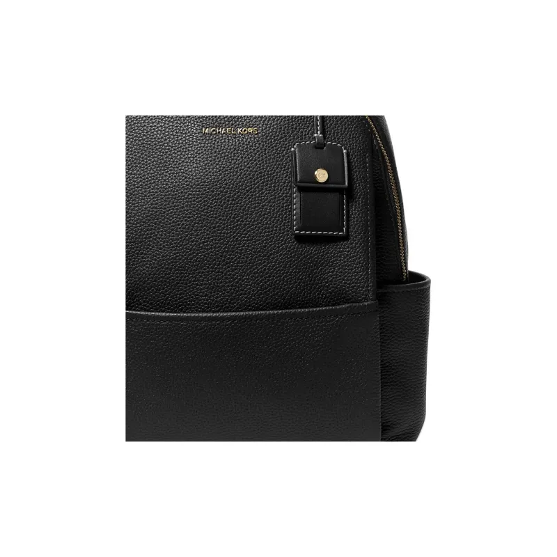 MICHAEL KORS Litchi Grain Leather Backpack Medium Size Women's Black-3