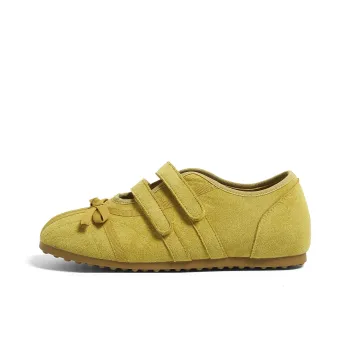 HUANQIU Abrasion Resistant, Breathable, Lightweight Low Top Casual Shoes Women's Yellow