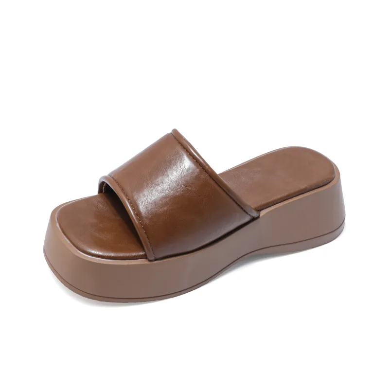 Take The Qin Rubber Sole Quiet Slip Resistant Cushioning Slide Slippers Women's-7