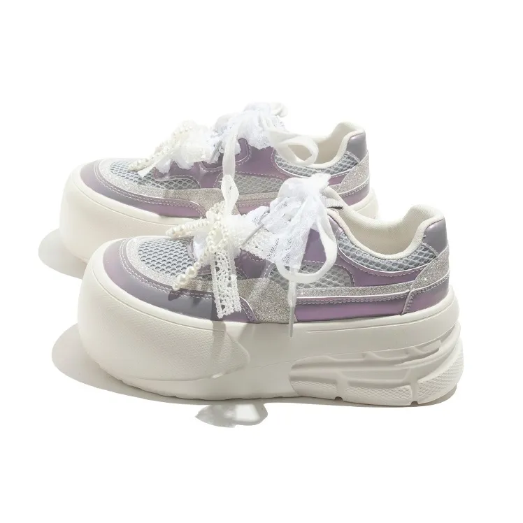 MEAKKEA Balanced, Lightweight, And Breathable Low Top Skateboard Shoes Women's-5